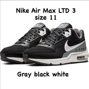 Nike Air Max Ltd 3 cool black gray white Sz 11, UK 10